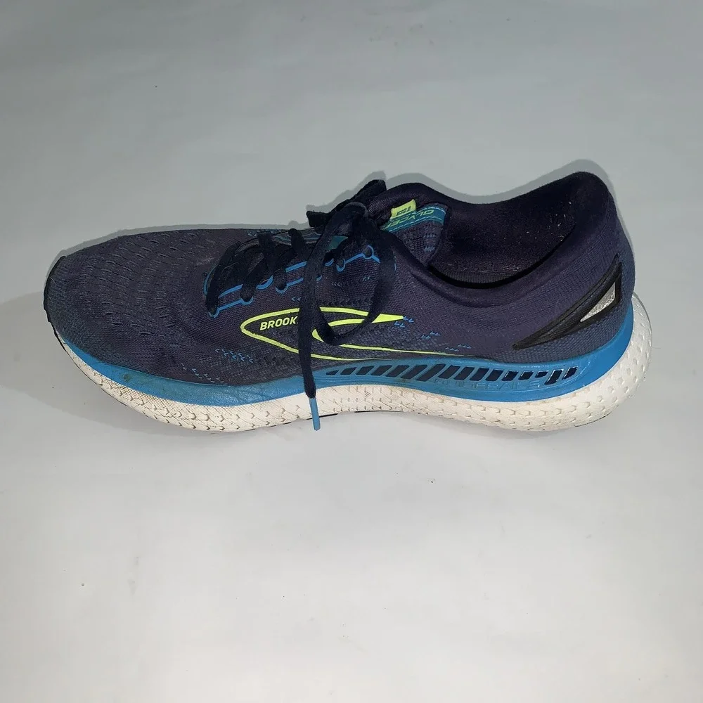 Brooks Glycerin GTS 19 Shoes Mens Size 9.5 Blue Mesh Running Sneakers Cushioned